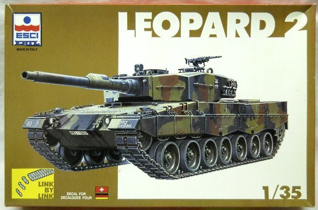 ESCI 1/35 Leopard 2 Battle Tank - Switzerland or Germany, 5022 plastic model kit